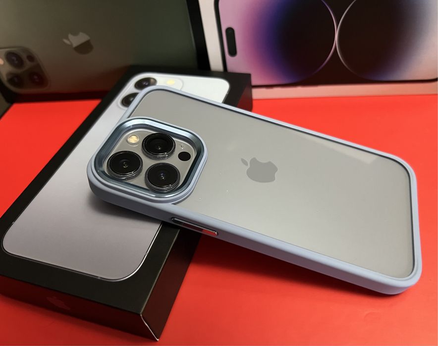 Чехол Iphone 13 Pro Max grey, 14 Pro, 16 Pro Max-12 Pro, не желтеет