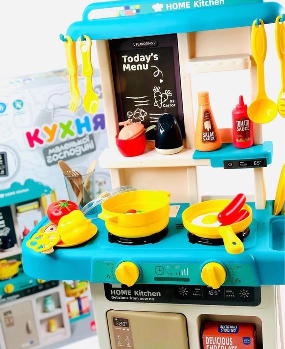 Нова! Дитяча кухня, вода, пар, світло, звук. Накормить в сіх ляльок