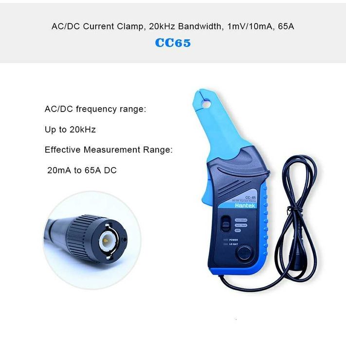 Токовые клещи для осциллографа Hantek CC65 CC650 CC800 на 65/650/800А