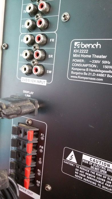 amplificador 5.1 com subwofer incluido para pc etc bench kh222264354220252802124