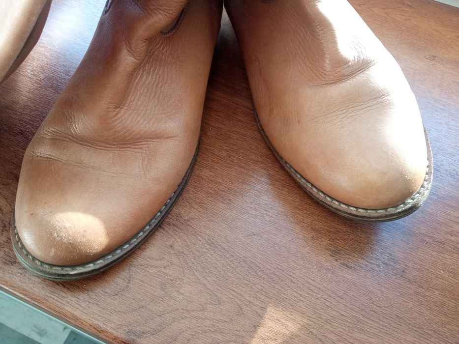 Kozaki skóra naturalna 38