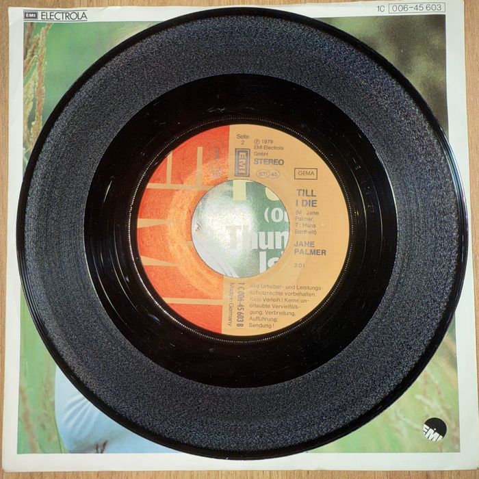 Jane Palmer - (Out On) Thunder Island / Till I Die — Winyl Single Play 7' — 1979
