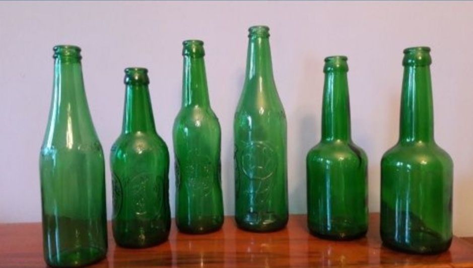 Zielone butelki - różne