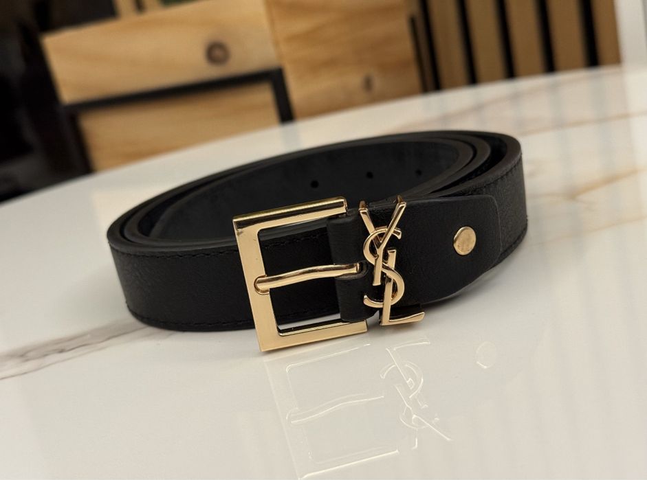 Pasek YSL czarny Premium Nowy