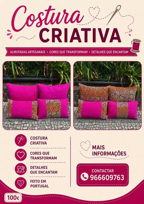 Almofadas Criativas ,feitas em Portugal com enchimento 100% espuma  antialérgica