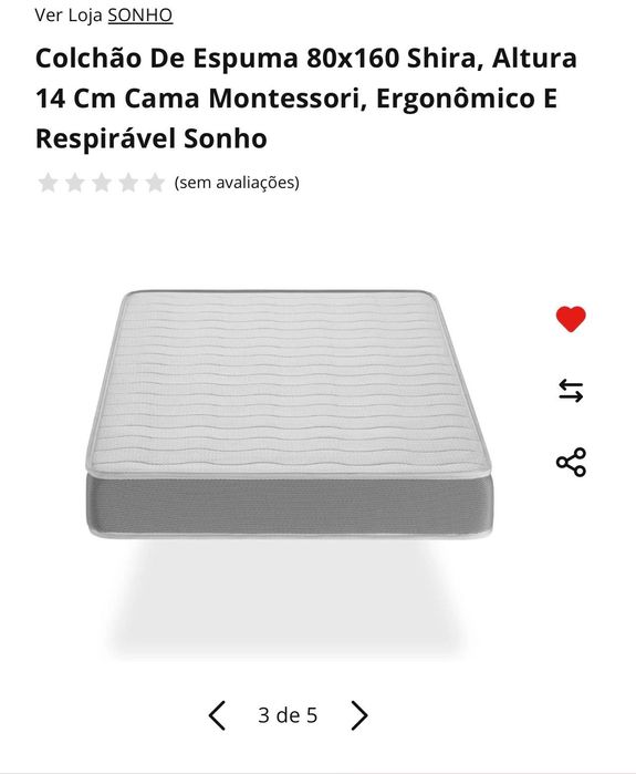 Colchão nunca usado 80x160