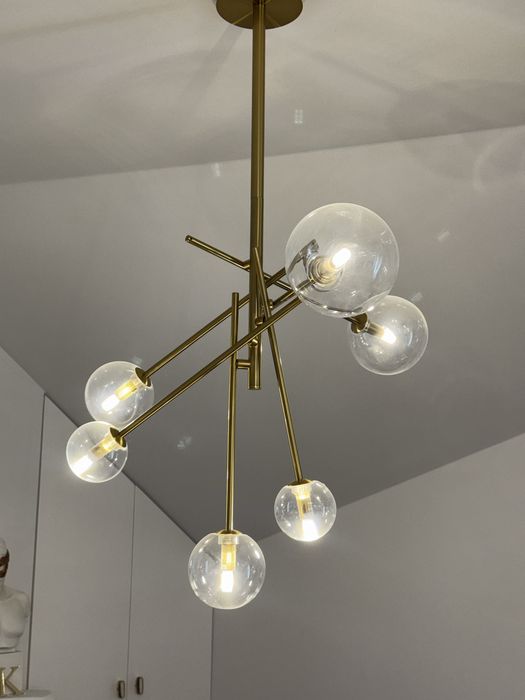 Lampa wisząca kule LOLLIPOP 6xG9 - złoty - stylowa lampa do salonu