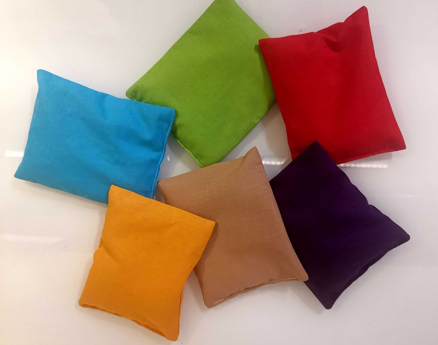 Woreczki sensoryczne 6szt.Różne wypełnienie+ woreczek zbiorczy