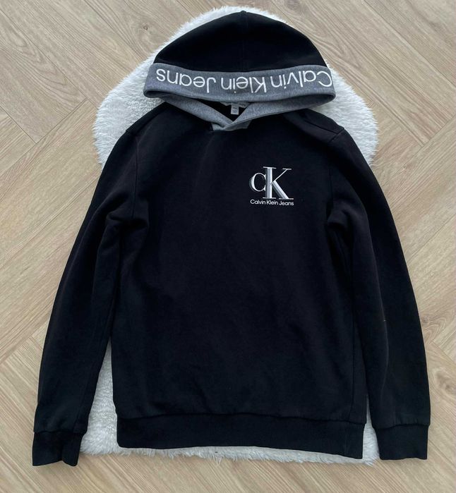 Calvin Klein Jeans bluza czarna S z kapturem logo