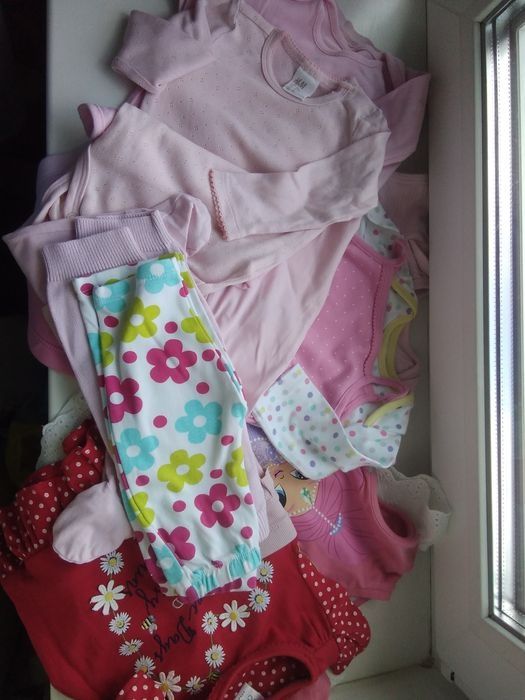 Одяг пакетом боді лосіни штани плаття нове та б.у р56- р80