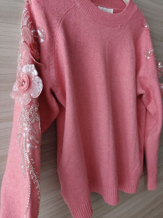 Sweter damski kwiaty 3d