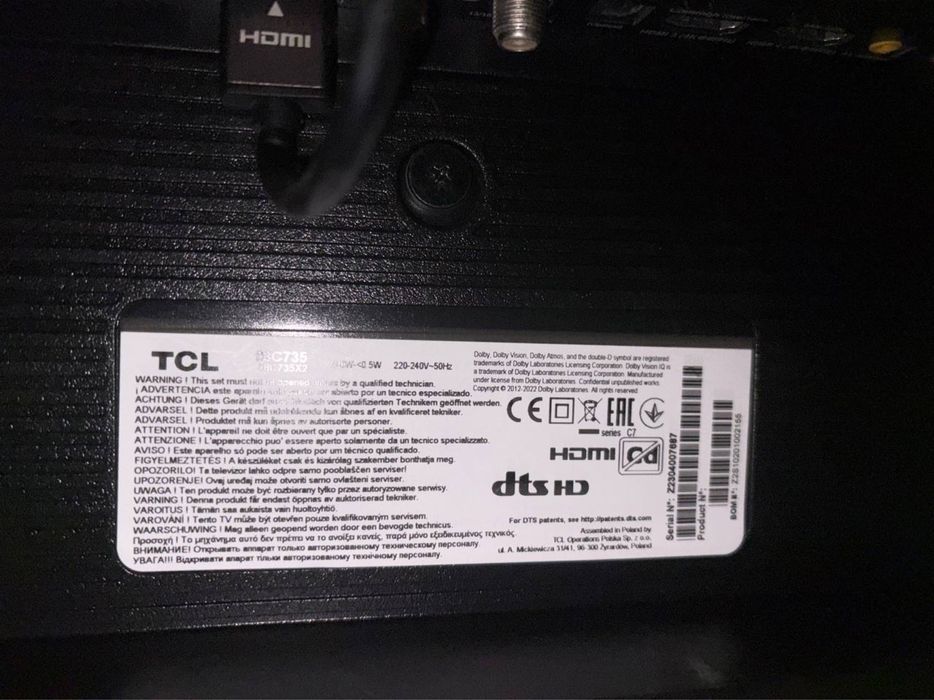 Телевізор TCL  98C735 / 98C735X2 (98”)