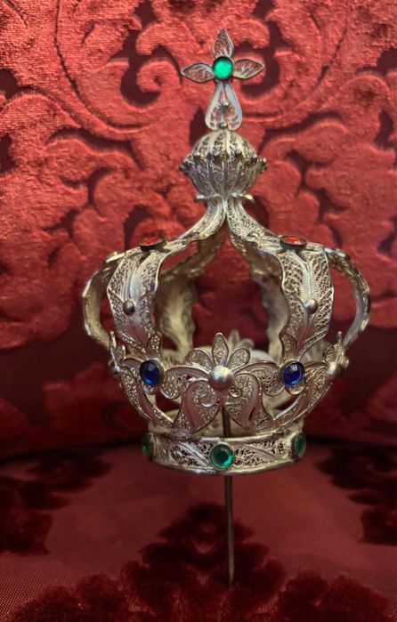 Coroa grande em filigrana de prata