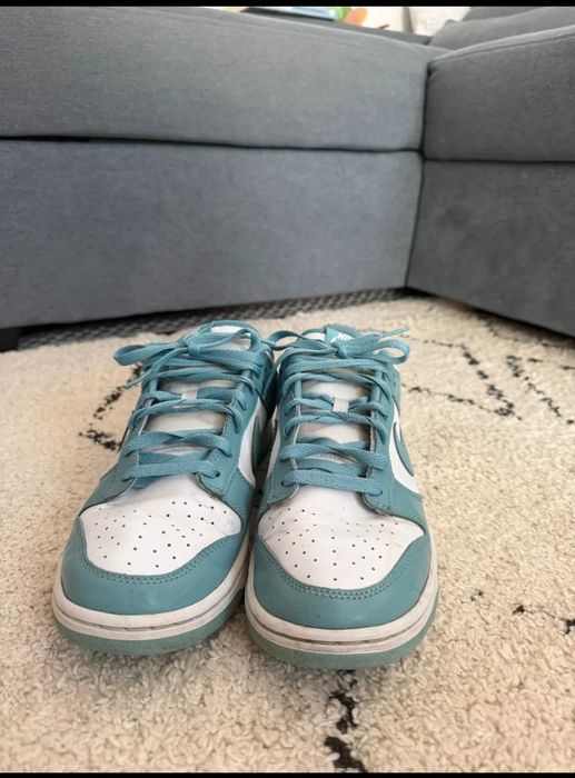 Nike Dunk Low buty sportowe turkusowo-białe rozm. 44 - stan dobry
