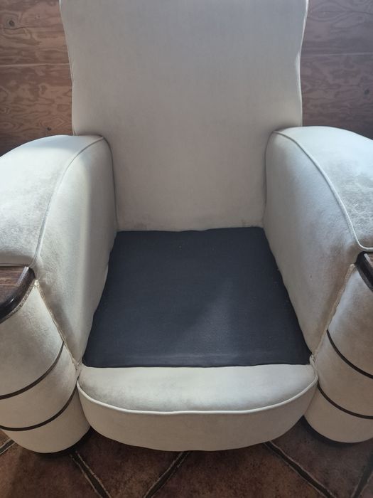 Fotel klubowy Art Deco sprężyny