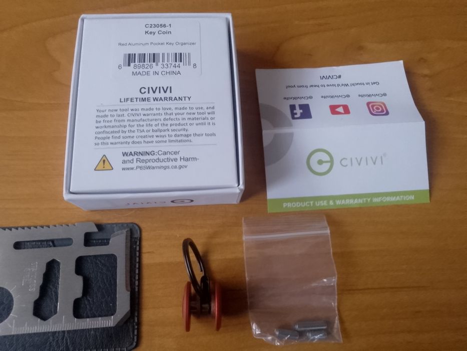 Civivi Key Coin czerwony