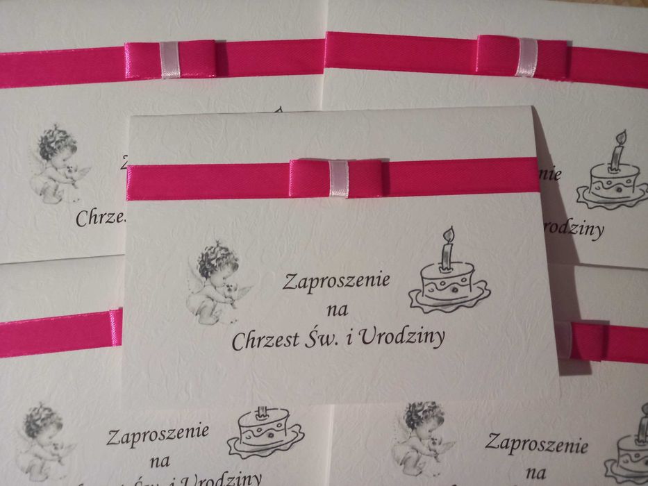 Zaproszenie chrzest św. i urodziny zaproszenia 2aw 1