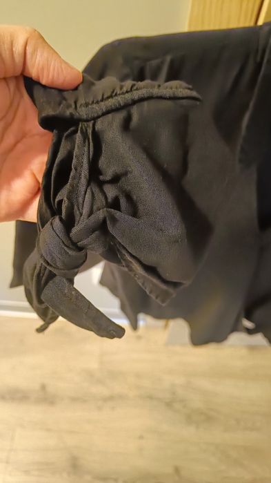 Koszula kopertowa Zara rozm S czarna lyocell