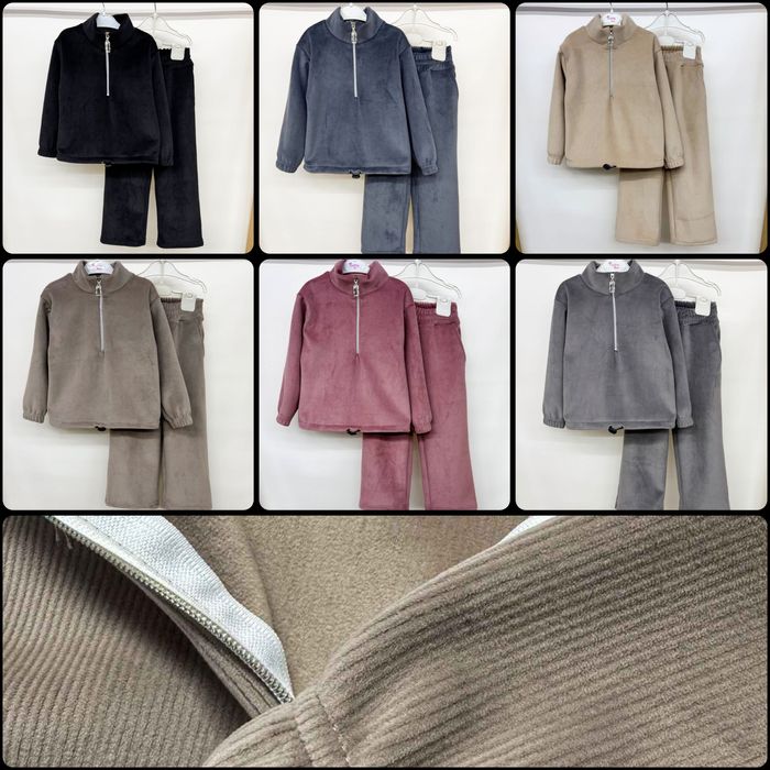 Дитячий костюм велюр рубчик