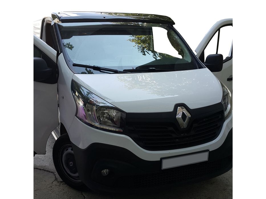 Renault Trafic 2015- рр. Козирьок на лобове скло (чорний глянець, 5мм)