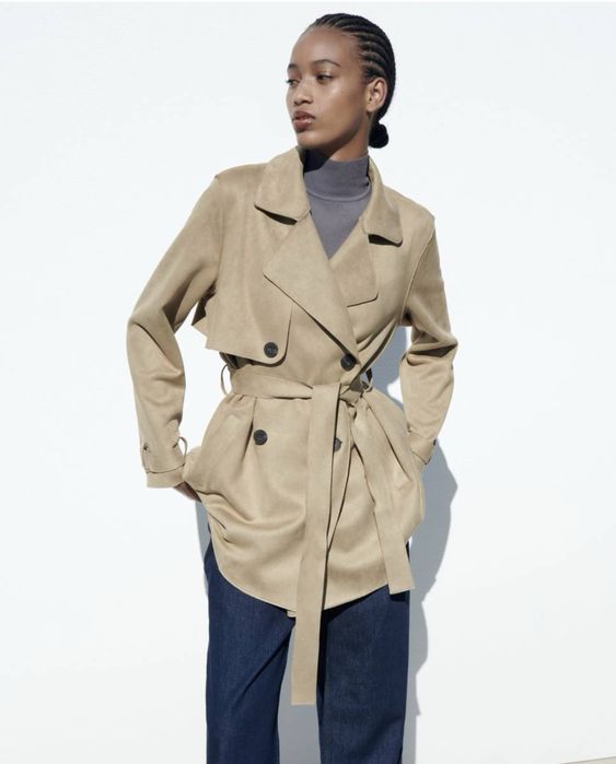 Тренч Zara із штучної замші