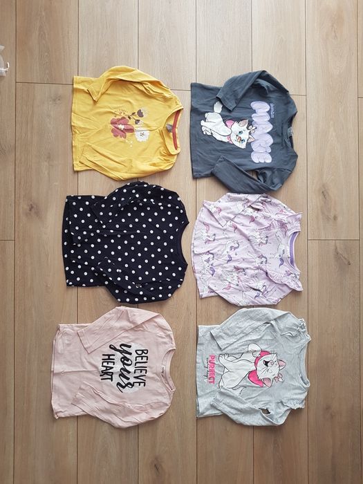 Zestaw 6 bluzek z długim rękawem 104