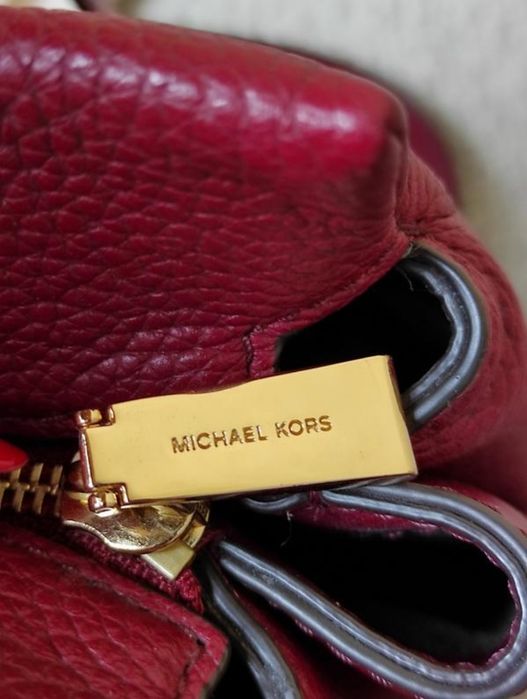 Бордова стильна класична сумка Michael kors