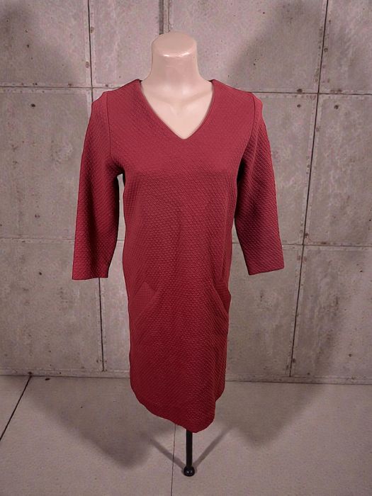 Ganni Windsor roz. S prosta sukienka z kieszeniami przed kolano