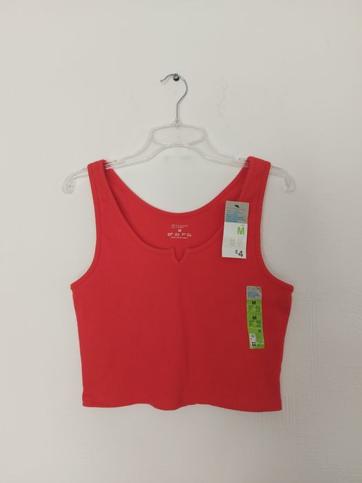 Nowy Crop Top Damski Czerwony Wiosna Lato Primark rozmiar L / XL