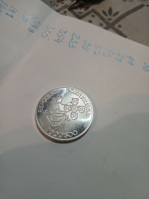 Moedas 1000 escudos portugal prata