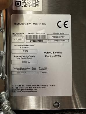 Forno de convecção Tecnodom grelhas e tabuleiros 60x40