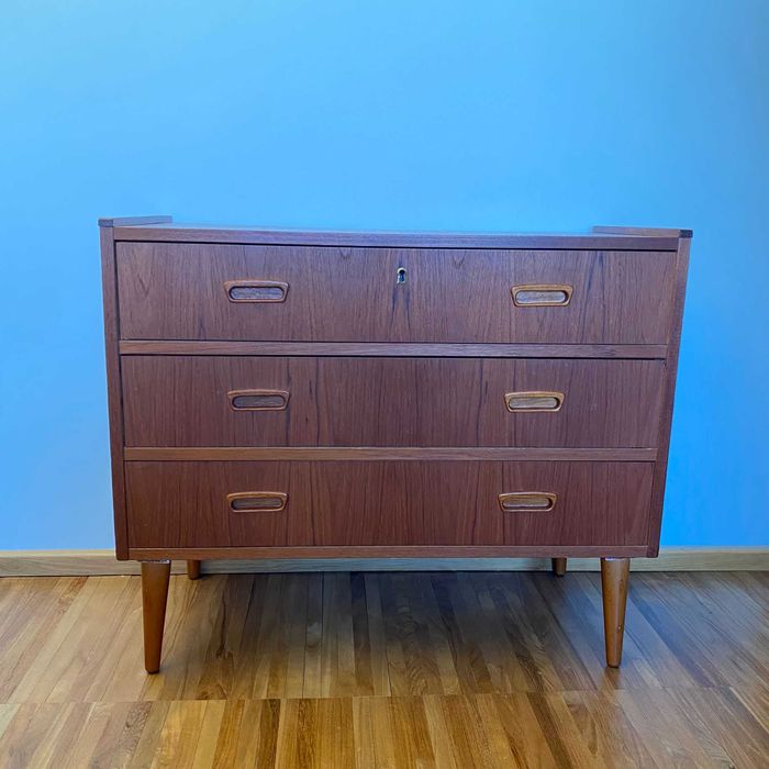 Komoda skandynawska ciemny teak lata 70