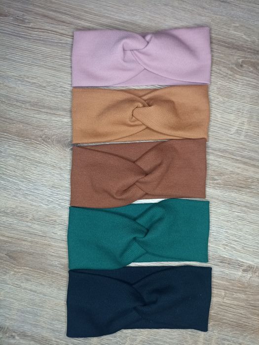 Nowa opaska przeplatana na głowę turban headband jesienna oversize sze