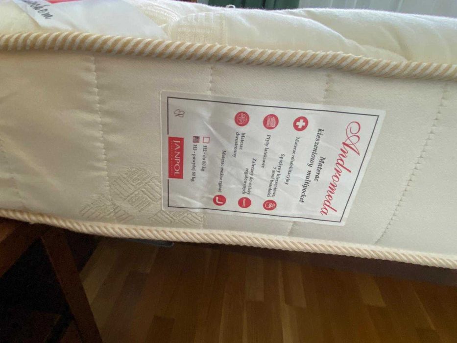 materac kieszeniowy 160x200, stan bardzo dobry, lato, zima