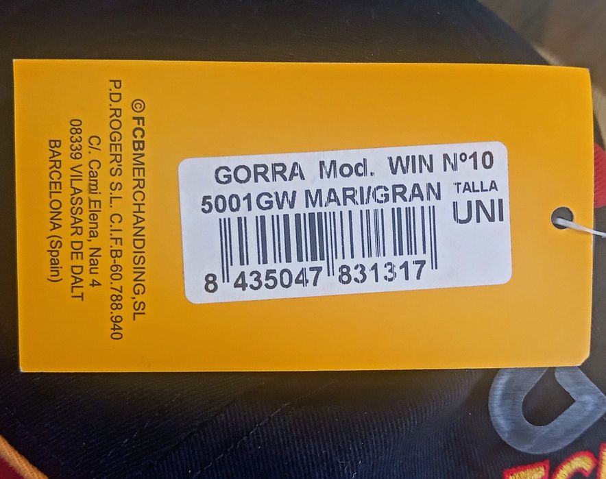 Nowa oryginalna czapka z daszkiem bejsbolówka FC Barcelona 10