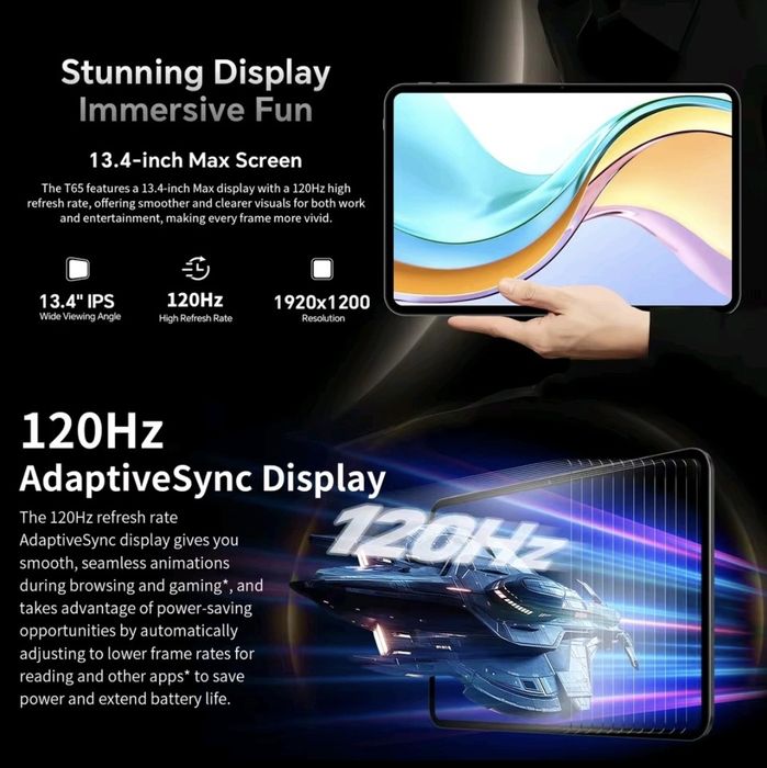 Tablet Teclast T65 - 13,4 cala 120Hz - 8GB RAM + 128GB SIM 4G LTE - NOWY najtaniej WWA!