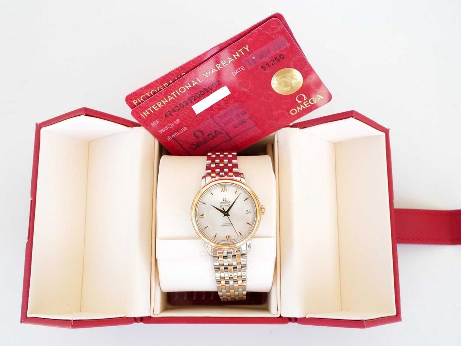 Omega De Ville Prestige MoP Dial 18K Rose Gold Steel Automatic 33