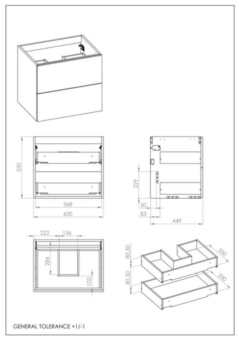 Szafka pod umywalkę Roca Style 60 i 80, Goodhome Imandra 80, szafka wisząca Roca 40 i 45 cm