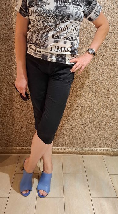 Женские черные бриджи размер XL