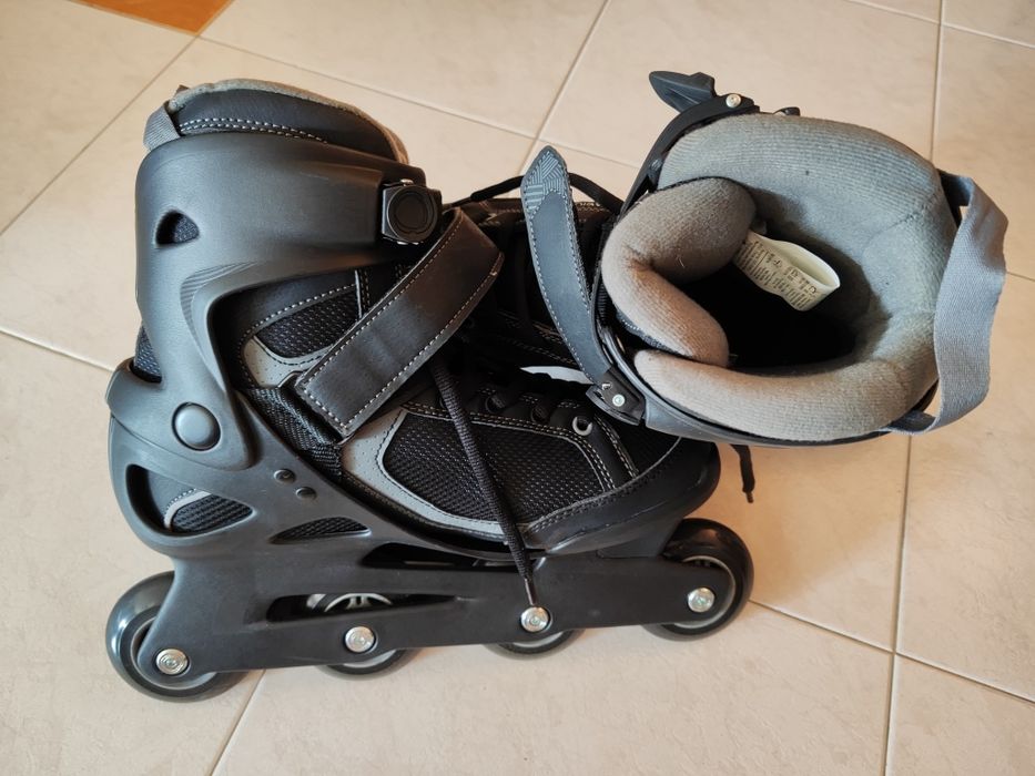 Patins em linha oxelo pretos tamanho 42