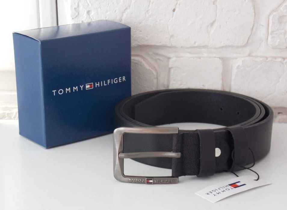 Ремень мужской кожаный Томму + коробка / чоловічий ремінь під джинси