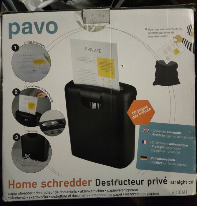 Niszczarka do papieru pawo do 6 arkuszy