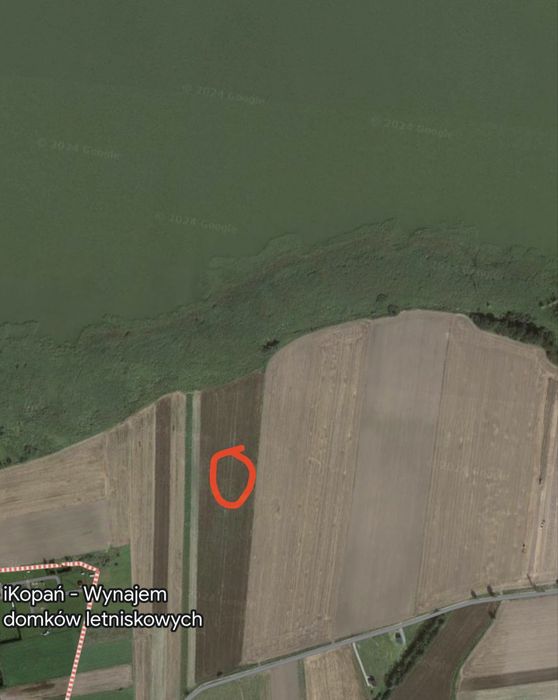 Działka nad jeziorem Kopań 2km do morza