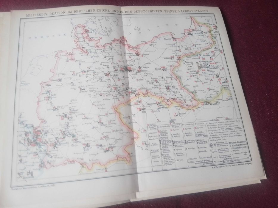 Rozmieszczenie wojsk oryginalna XIX w. mapa