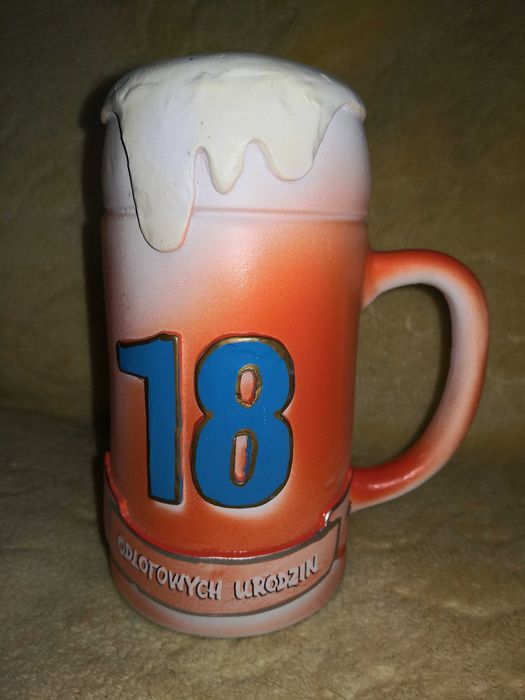 Skarbonka 18 urodziny gliniana na osiemnastke duże piwo