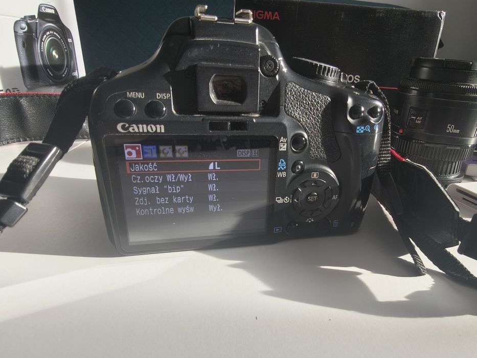 Canon 450d EF-S 18-55 Kit + obiektyw sigma 18-250mm + dodatki
