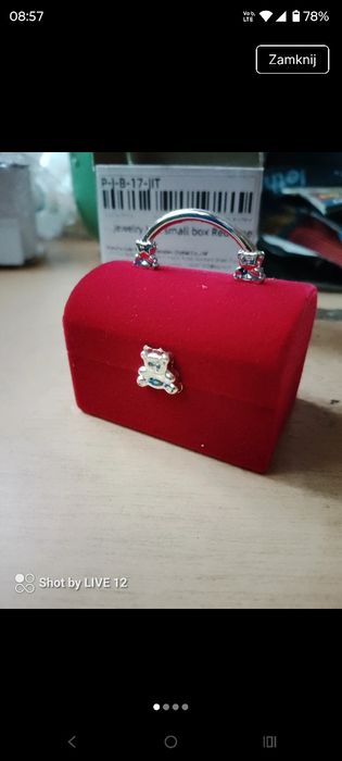 Szkatułka na biżuterię czerwona