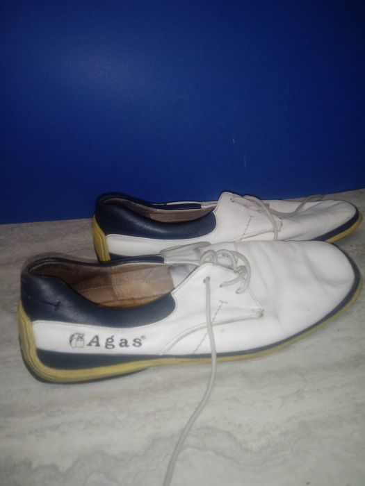 Buty spacerowe, biała skóra rozm. 26,5 (darmowa wysyłka)