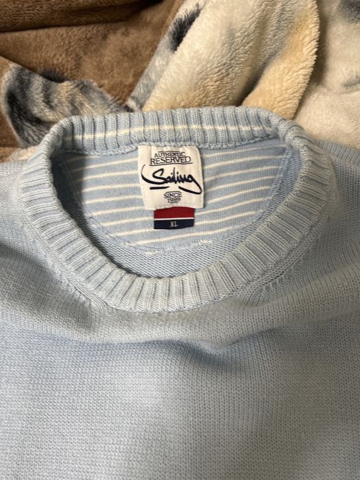 Sweter meski cieply niebieski Reserved XL