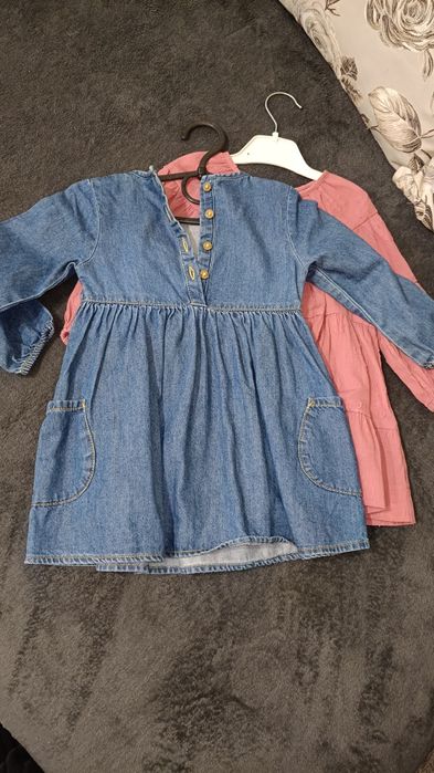 Джинсова сукня next та рожева zara 86